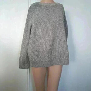 NWNT denver hayes gray casual trendy crew neck heavy knit long sleeve sweater XL